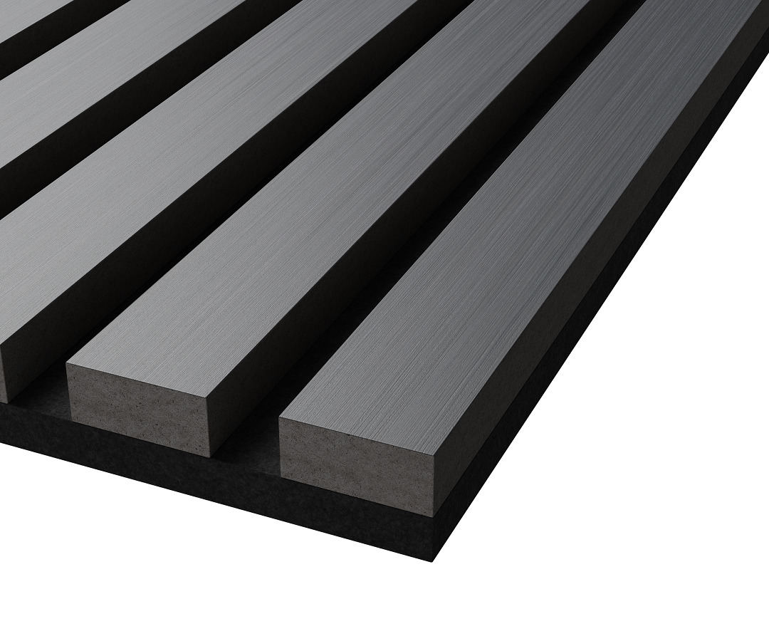 МДФ стеновая панель акустическая Cosca Decor Монако Дуб Антрацит Темно-серый черный войлок 2750×600×21 МДФ стеновая панель акустическая Cosca Decor Монако Дуб Антрацит Темно-серый черный войлок 2750×600×21